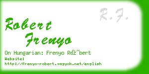 robert frenyo business card